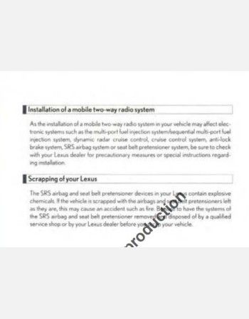 lexus rx-350 2010 owners manual in english